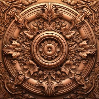 Patterns and decorations stl ceiling 1 3d model